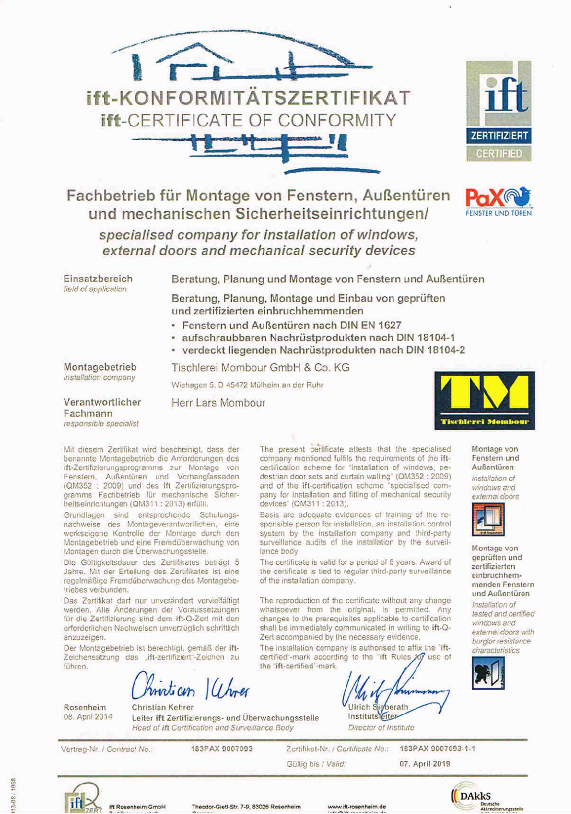 Vorschaubild von Dokument: ift_zertifikat_2014.pdf